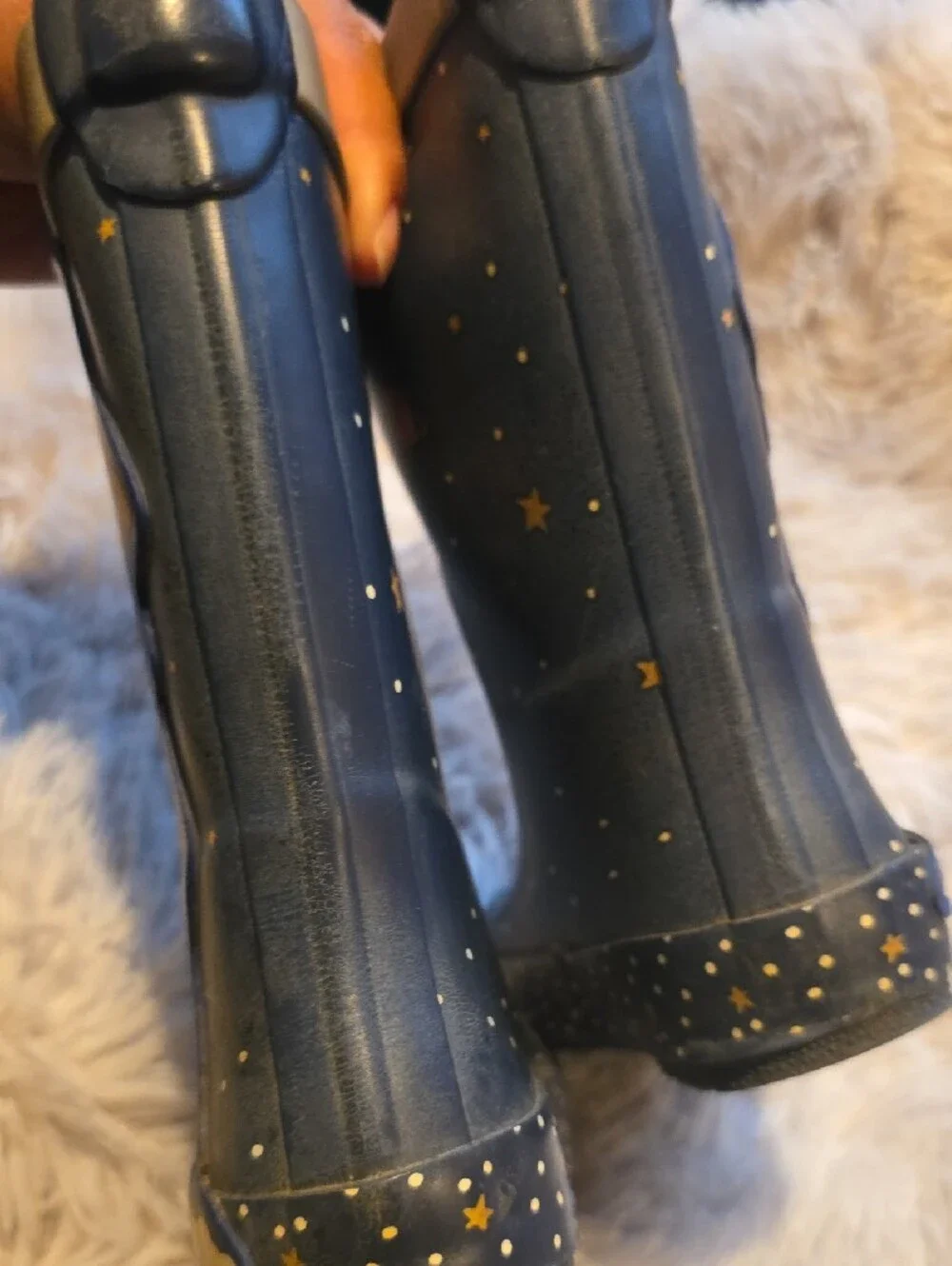 Cat & Jack Navy Kids Rain Boots with Space Planet Accents